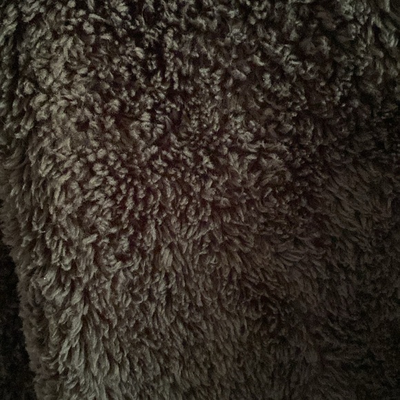 MEROKEETY Contrast Fleece Zipper Sherpa Pile Pullover size XL - Picture 3 of 11